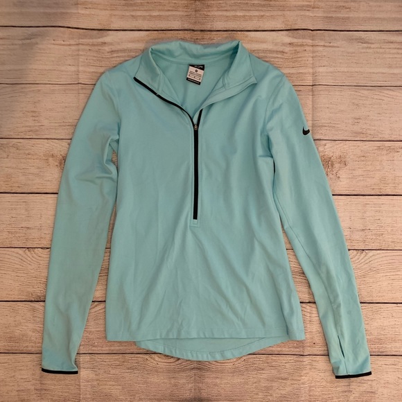baby blue nike half zip